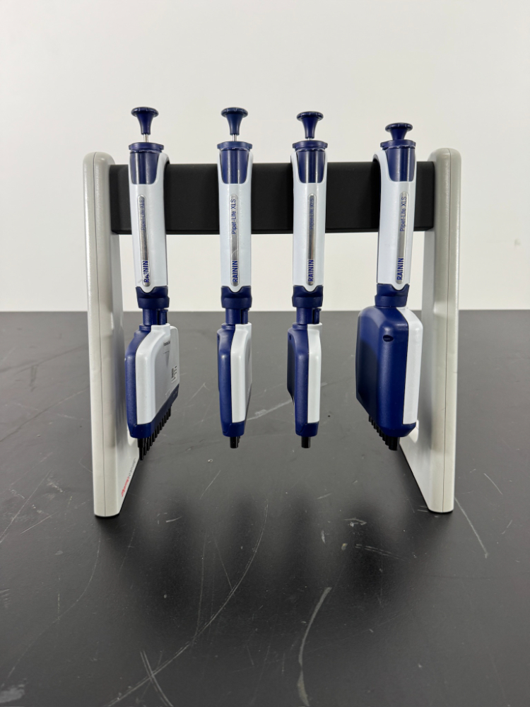 Image of Rainin Pipet-Lite XLS Multichannel Pipettes w/ Stand - Quantity 4